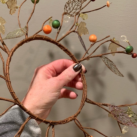 Pier 1 Fall Candle Ring, Adjustable Beaded Branches, Good Condition - Picture 6 of 10